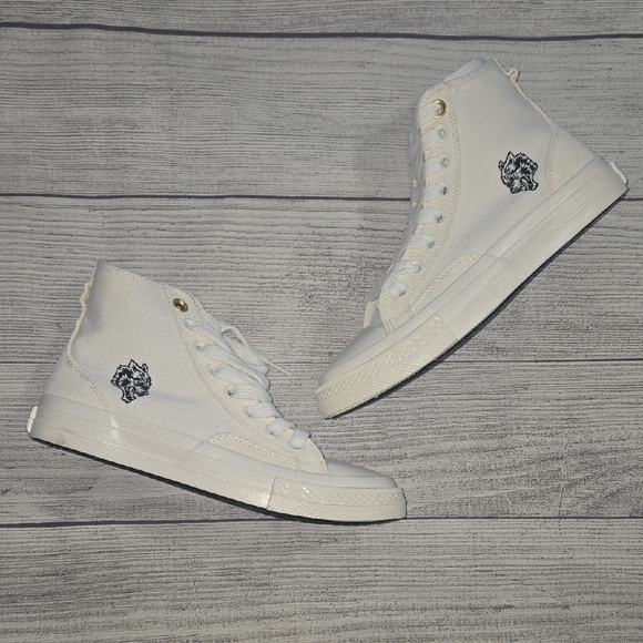 Darc Sport Shoes - Darc Sport Canvas Suede High Top Sneakers Off White Size Women 6.5 / Men 5.5 NWT